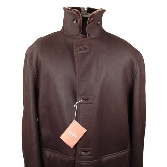 Gorgeous Longhi Shearling Coat Brand New Top Quality Made In Italy EU Size 56 - Picture 9 of 11